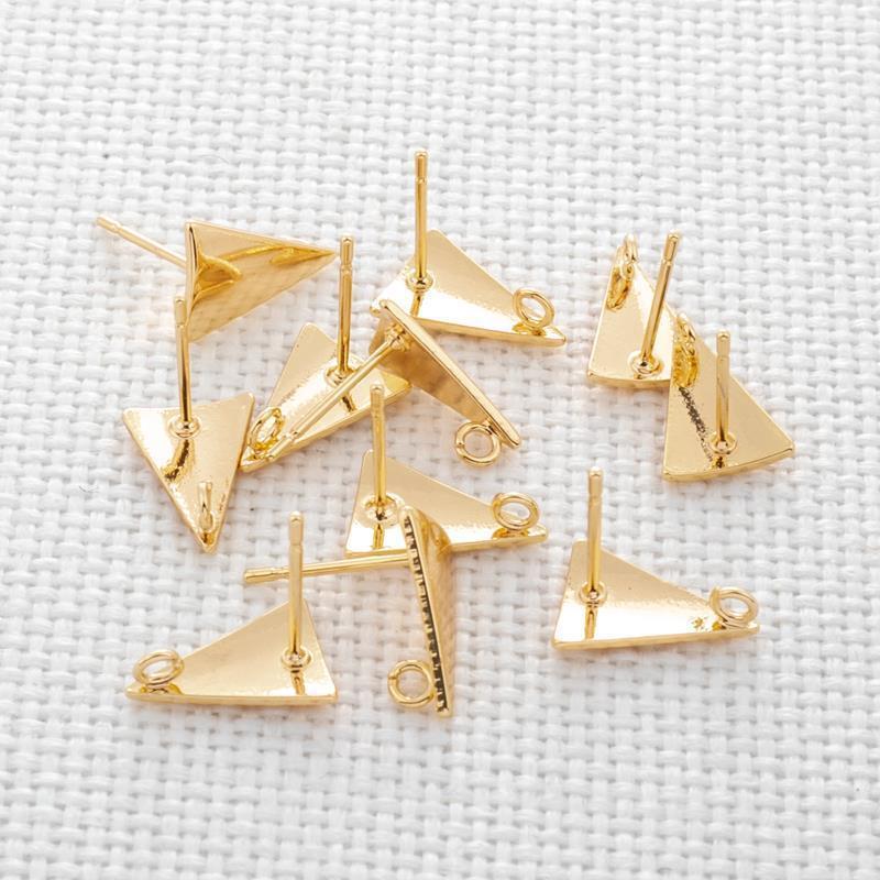 Gold Color Protection 8 12mm Triangle Earrings With Rings - 𝓢𝓱𝓸𝓹𝓵𝓮𝓬𝔂