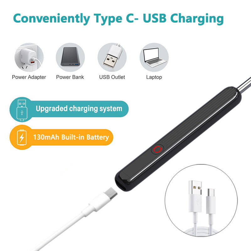 NE3 Ear Cleaner Otoscope Ear Wax Removal Tool With Camera LED Light Wireless Ear Endoscope Ear Cleaning Kit For I-phone - 𝓢𝓱𝓸𝓹𝓵𝓮𝓬𝔂