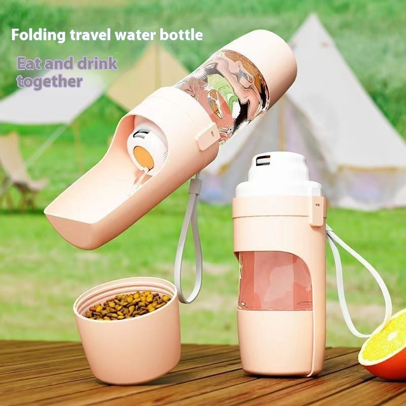 2 In 1 Travel Dog Water Bottle Pet Water Dispenser Feeder Drinking Feeder Dog Outing Water Feeder Pets Outdoor Portable Cup Pet Products - 𝓢𝓱𝓸𝓹𝓵𝓮𝓬𝔂