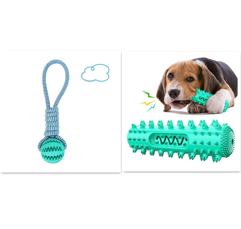 Dog Toys Balls Interactive Treat Rope Rubber Leaking Balls For Small Medium Dogs Chewing Bite Resistant Pet Tooth Cleaning - 𝓢𝓱𝓸𝓹𝓵𝓮𝓬𝔂