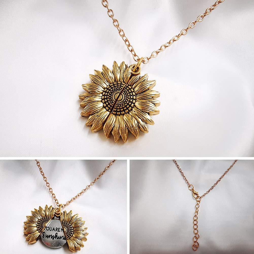 You Are My Sunshine Sunflower Necklace Women Men - 𝓢𝓱𝓸𝓹𝓵𝓮𝓬𝔂