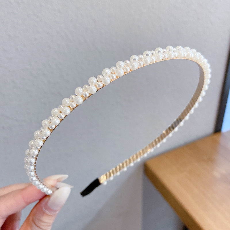 Sen Simple Pearl Thin Headband Hair Accessories Headband - 𝓢𝓱𝓸𝓹𝓵𝓮𝓬𝔂