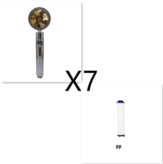 Shower Head Water Saving Flow 360 Degrees Rotating With Small Fan ABS Rain High Pressure Spray Nozzle Bathroom Accessories - 𝓢𝓱𝓸𝓹𝓵𝓮𝓬𝔂