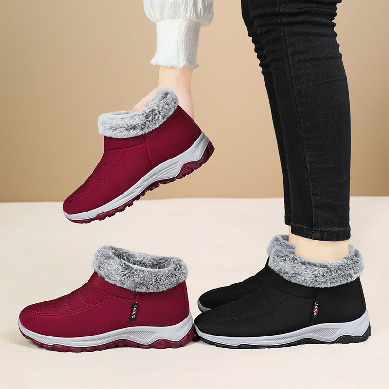 Women's Cotton-padded Shoes Fleece Lined Padded Warm Keeping Slip-on - 𝓢𝓱𝓸𝓹𝓵𝓮𝓬𝔂