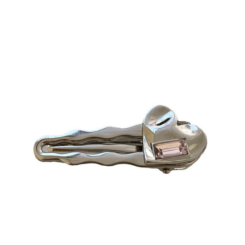 White Love Crystal Duckbill Clip Female Temperament - 𝓢𝓱𝓸𝓹𝓵𝓮𝓬𝔂