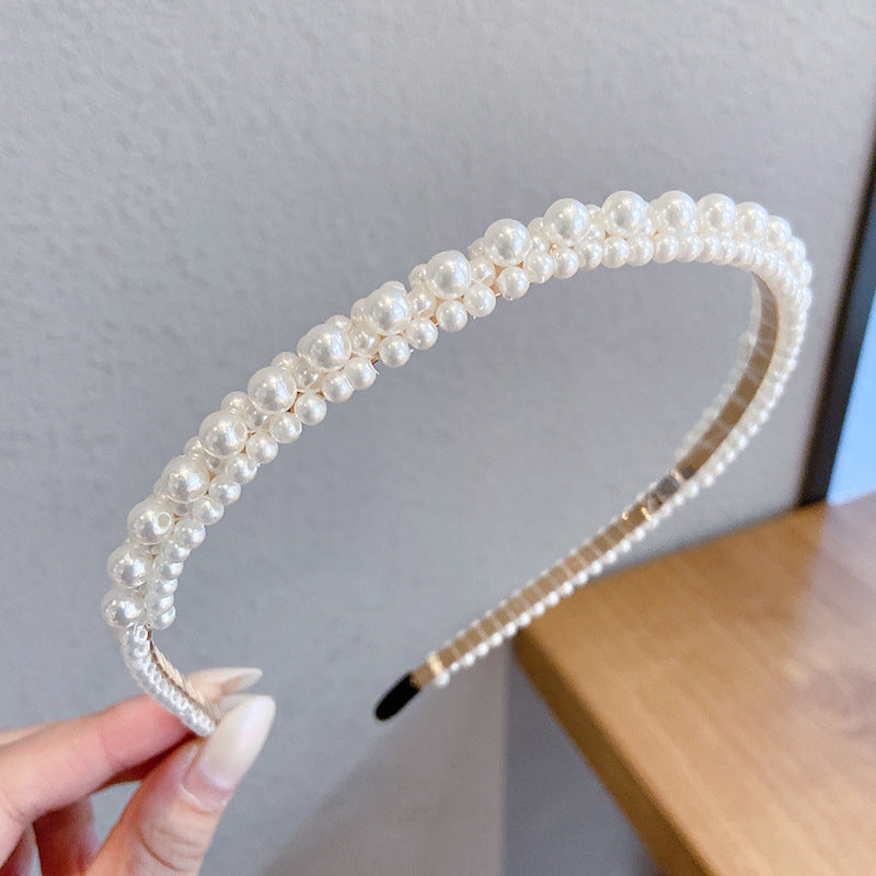 Sen Simple Pearl Thin Headband Hair Accessories Headband - 𝓢𝓱𝓸𝓹𝓵𝓮𝓬𝔂