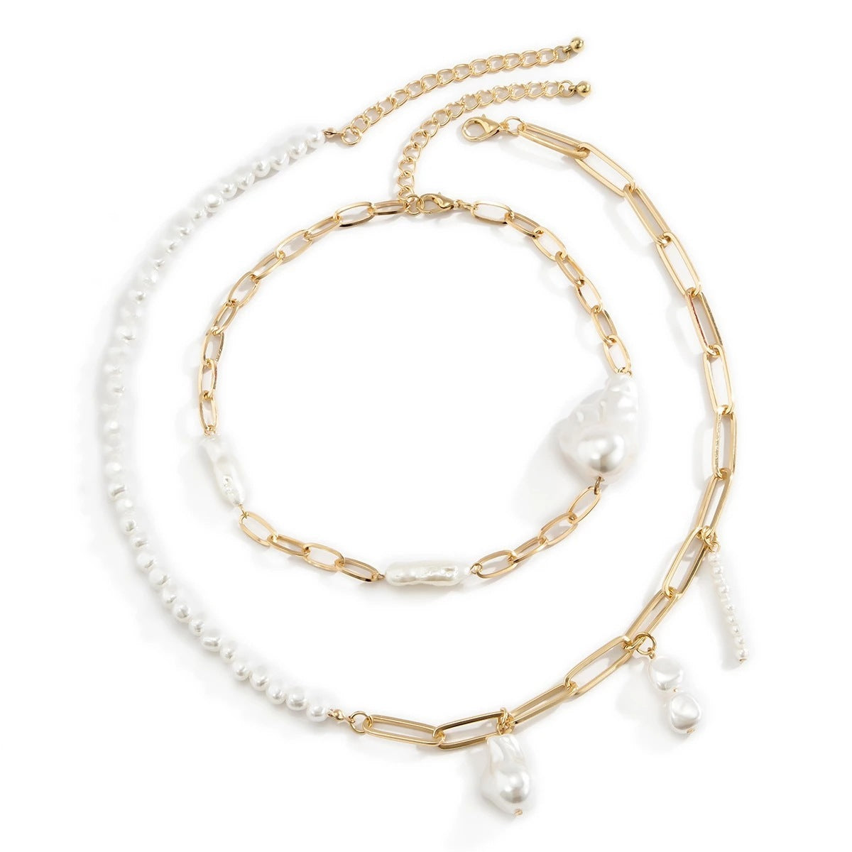 Baroque Shaped Pearl Necklace Creative