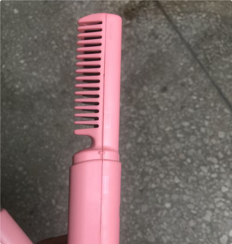 Professional Wireless Hair Straightener Curler Comb Fast Heating Negative Ion Straightening Curling Brush Hair Styling Tools - 𝓢𝓱𝓸𝓹𝓵𝓮𝓬𝔂