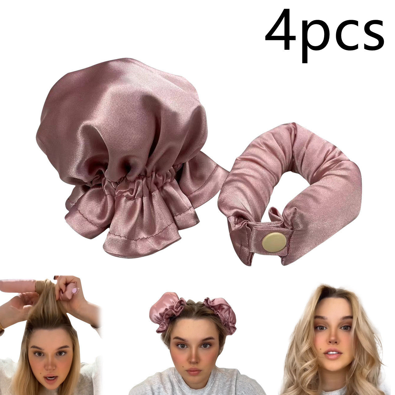 New Heatless Curl Stick With Cloth Cover Cute Ball Head Hair Curler Headband Hair Rollers Wave Form Curling Rod Hair Style Tools Gadgets - 𝓢𝓱𝓸𝓹𝓵𝓮𝓬𝔂