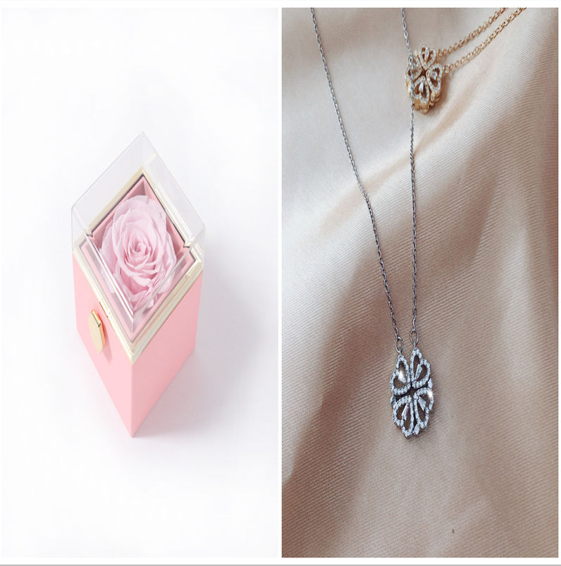 Explosive Style Detachable Deformed Four-leaf Clover Necklace For Women A Multi-wearing Zircon Small Love Short Clavicle Chain - 𝓢𝓱𝓸𝓹𝓵𝓮𝓬𝔂
