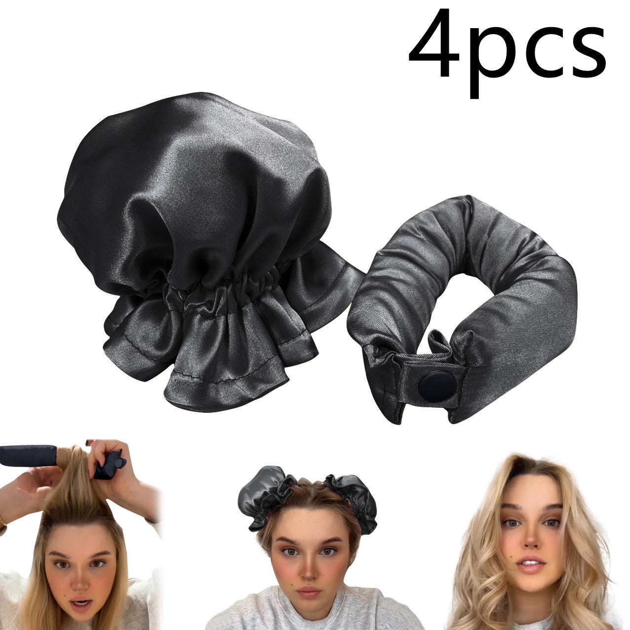 New Heatless Curl Stick With Cloth Cover Cute Ball Head Hair Curler Headband Hair Rollers Wave Form Curling Rod Hair Style Tools Gadgets - 𝓢𝓱𝓸𝓹𝓵𝓮𝓬𝔂