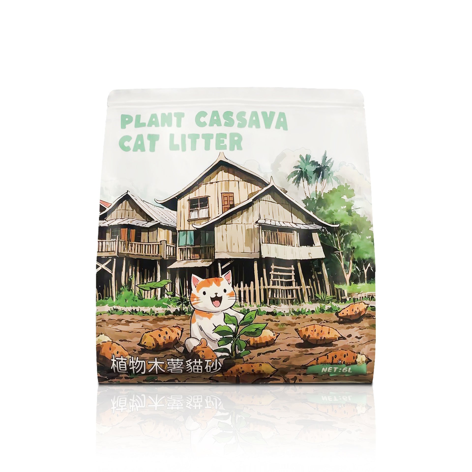 Plant Bitter Cassava Cat Litter Puffed Deodorization Dust-free