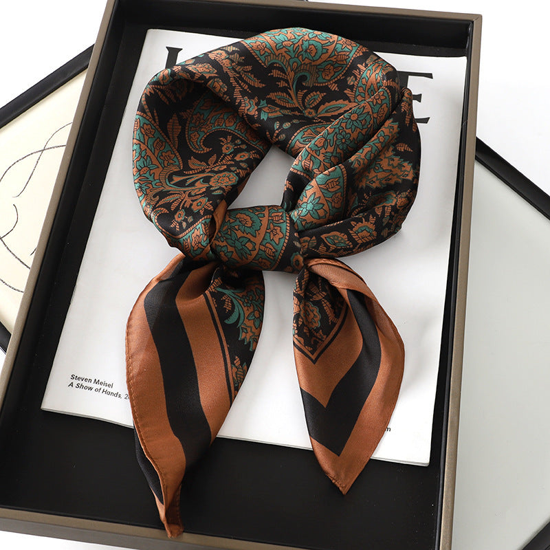 Artificial Silk Striped High-grade Korean Style Stylish Beach Arm Bag Silk Scarf - 𝓢𝓱𝓸𝓹𝓵𝓮𝓬𝔂