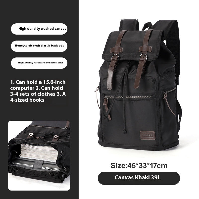 Retro Men's Canvas Backpack Small - 𝓢𝓱𝓸𝓹𝓵𝓮𝓬𝔂