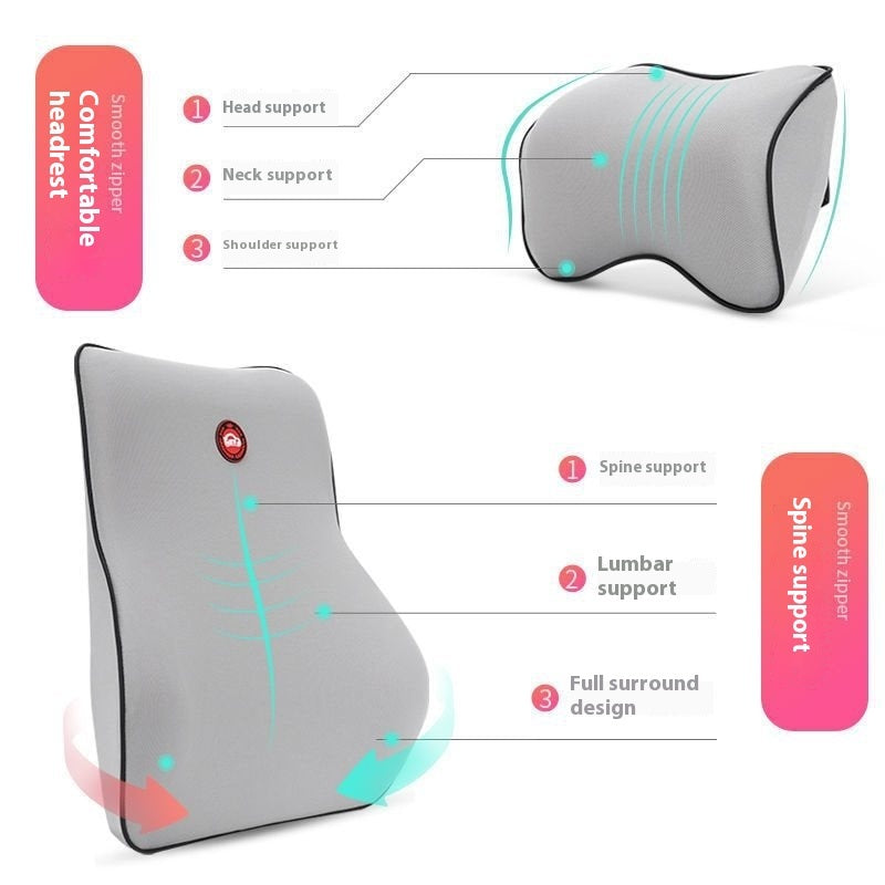 Automotive Headrest Seat Memory Foam Waist Cushion - 𝓢𝓱𝓸𝓹𝓵𝓮𝓬𝔂