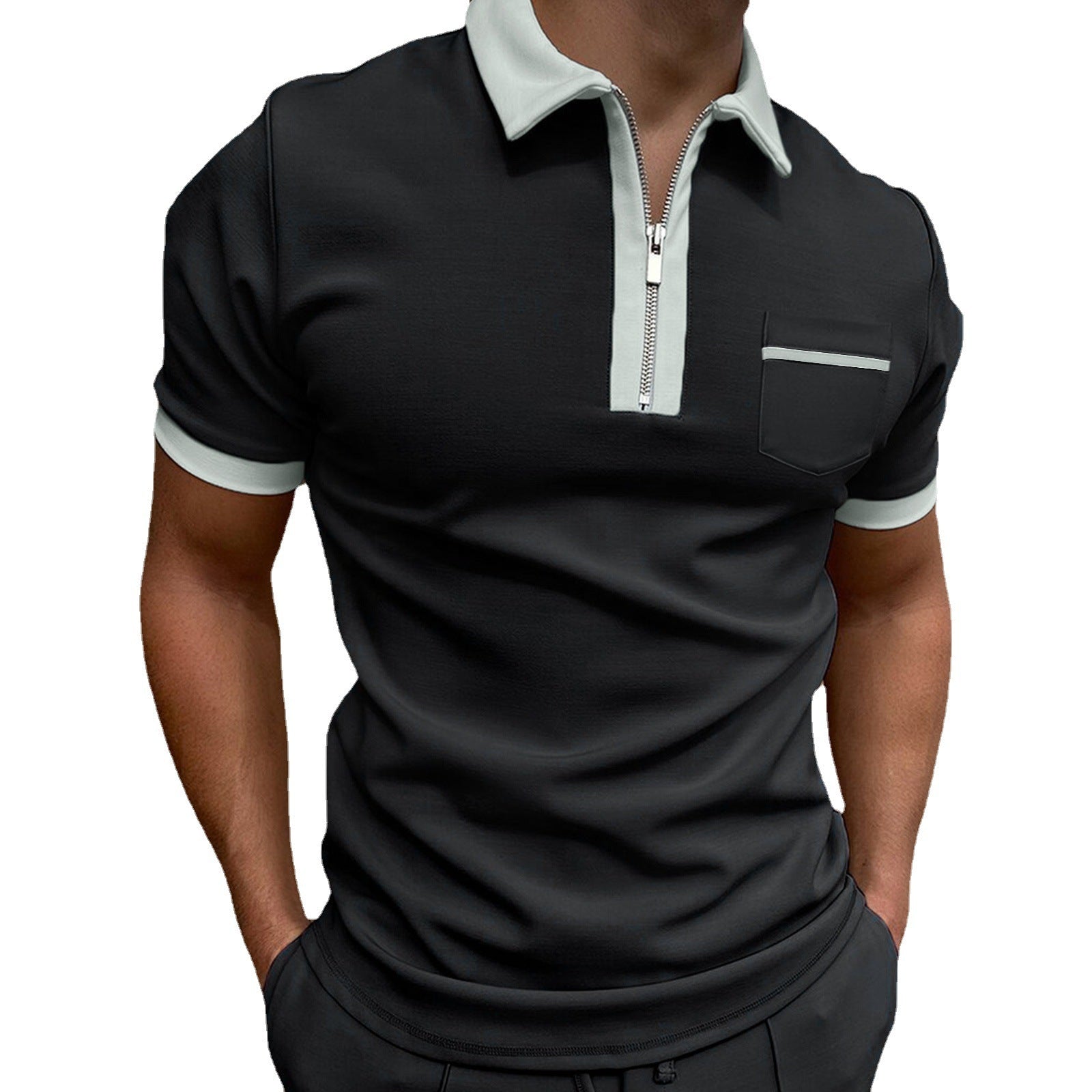 Men's Lapel Fashion Slim Pocket Men's T-Shirt POLO Shirt - 𝓢𝓱𝓸𝓹𝓵𝓮𝓬𝔂