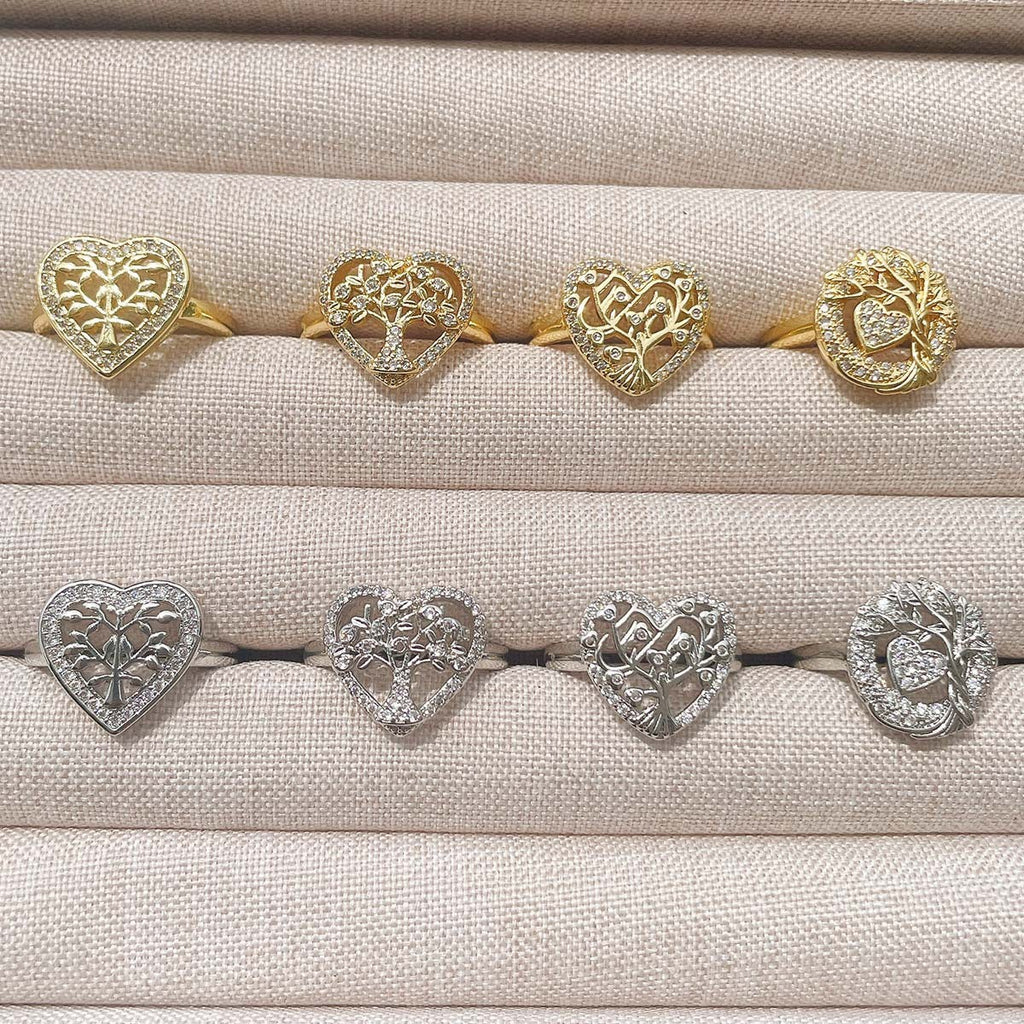 Tree Of Life Women's Ring Gold-plated Inlaid Zircon - 𝓢𝓱𝓸𝓹𝓵𝓮𝓬𝔂