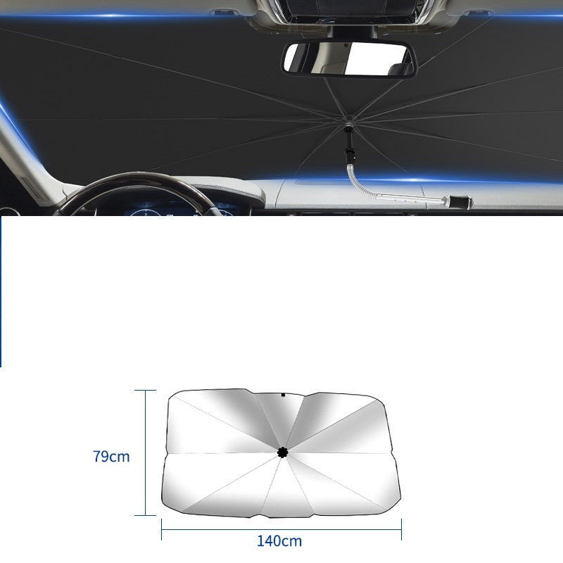 Foldable Car Windshield Sun Shade Umbrella UV Protection Heat Insulation Parasol Auto Front Window Cover Interior Protector Summer Gadgets - 𝓢𝓱𝓸𝓹𝓵𝓮𝓬𝔂