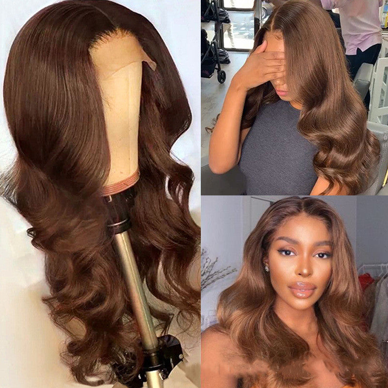 Brown Color Human Hair Wigs Human Hair Wig - 𝓢𝓱𝓸𝓹𝓵𝓮𝓬𝔂