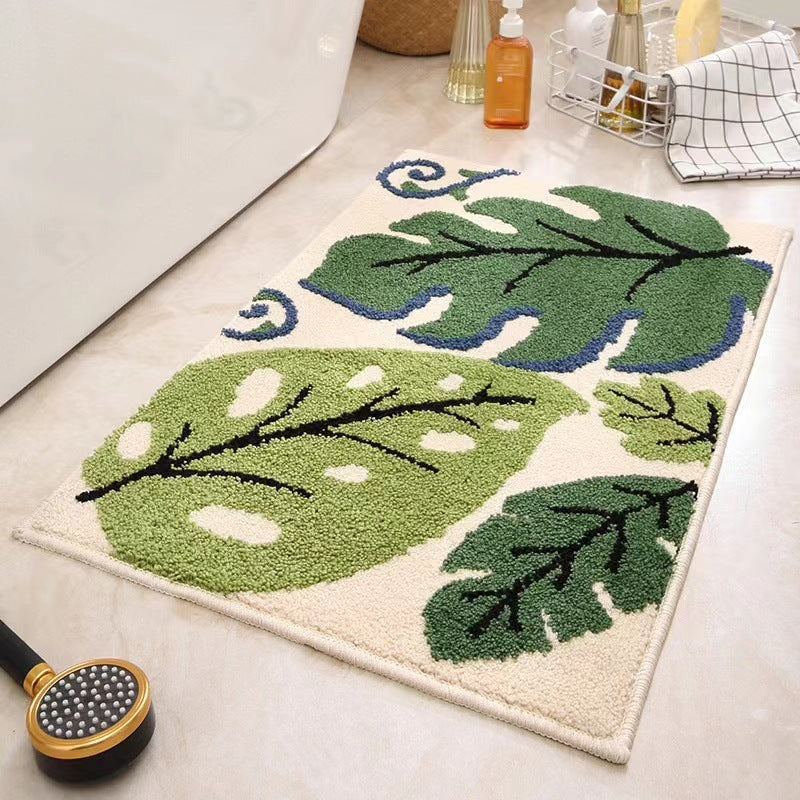 Cashmere-like Floor Mat Cross-border Flower Home Bathroom Non-slip Floor Mat - 𝓢𝓱𝓸𝓹𝓵𝓮𝓬𝔂