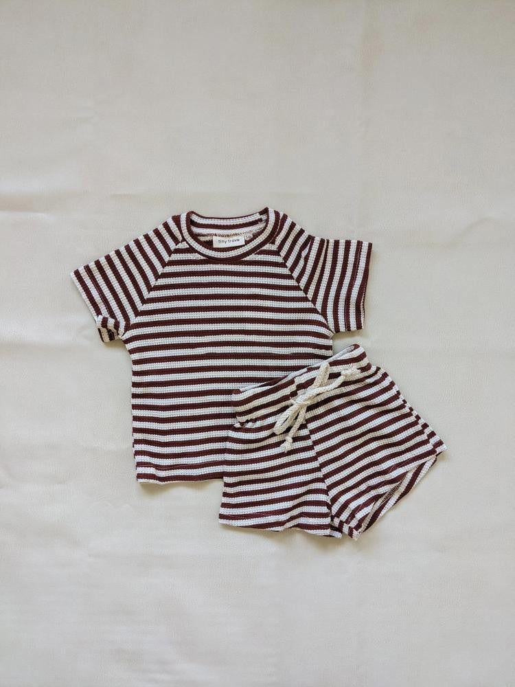 Children's Waffle Stripe Short Sleeve - 𝓢𝓱𝓸𝓹𝓵𝓮𝓬𝔂