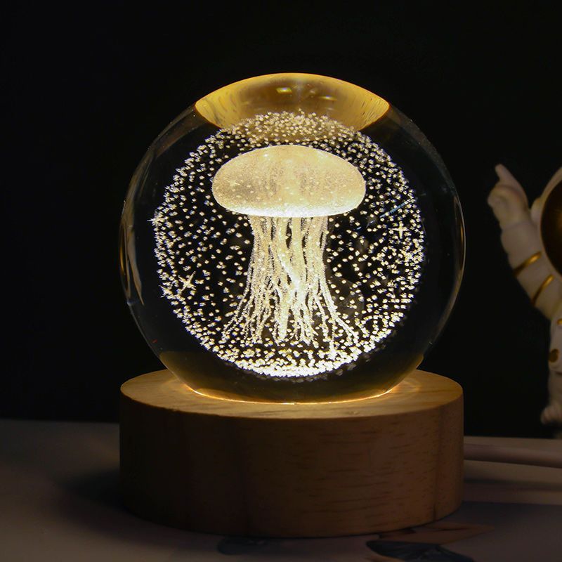 Luminous Starry Sky And Planets Moon Moon Crystal Ball Small Night Lamp Projection Ambience Light Creative Gift New Strange Gift - 𝓢𝓱𝓸𝓹𝓵𝓮𝓬𝔂
