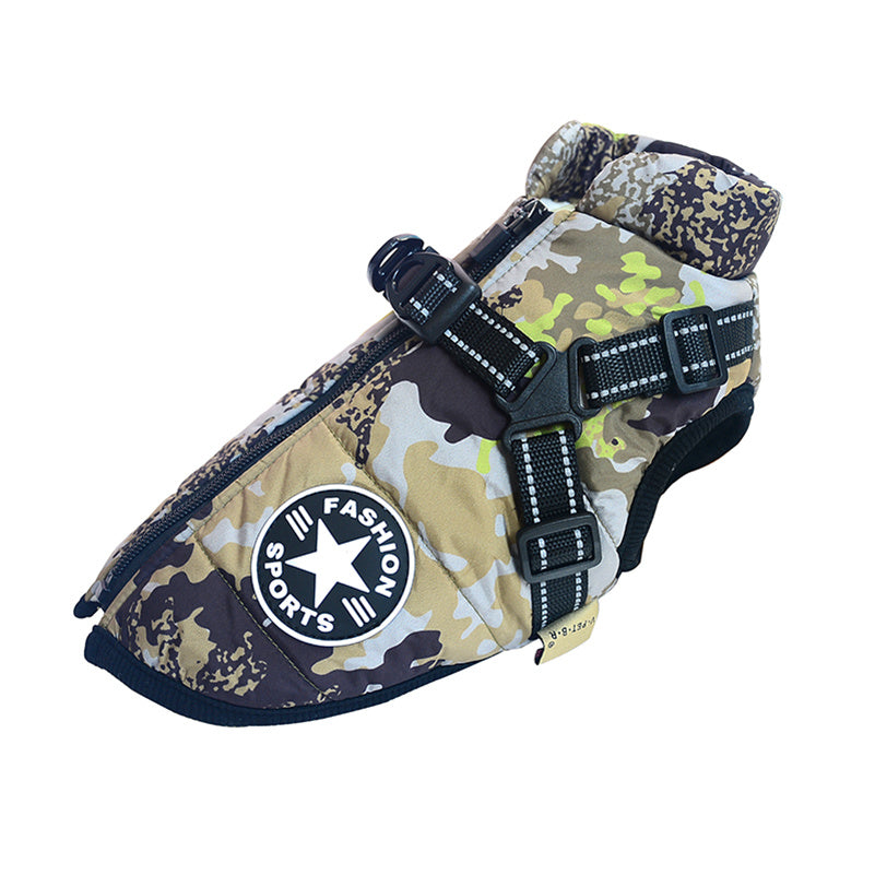 Dog Clothes Chest Back Integrated Cotton Vest Pet Cotton Clothes Winter Clothes - 𝓢𝓱𝓸𝓹𝓵𝓮𝓬𝔂