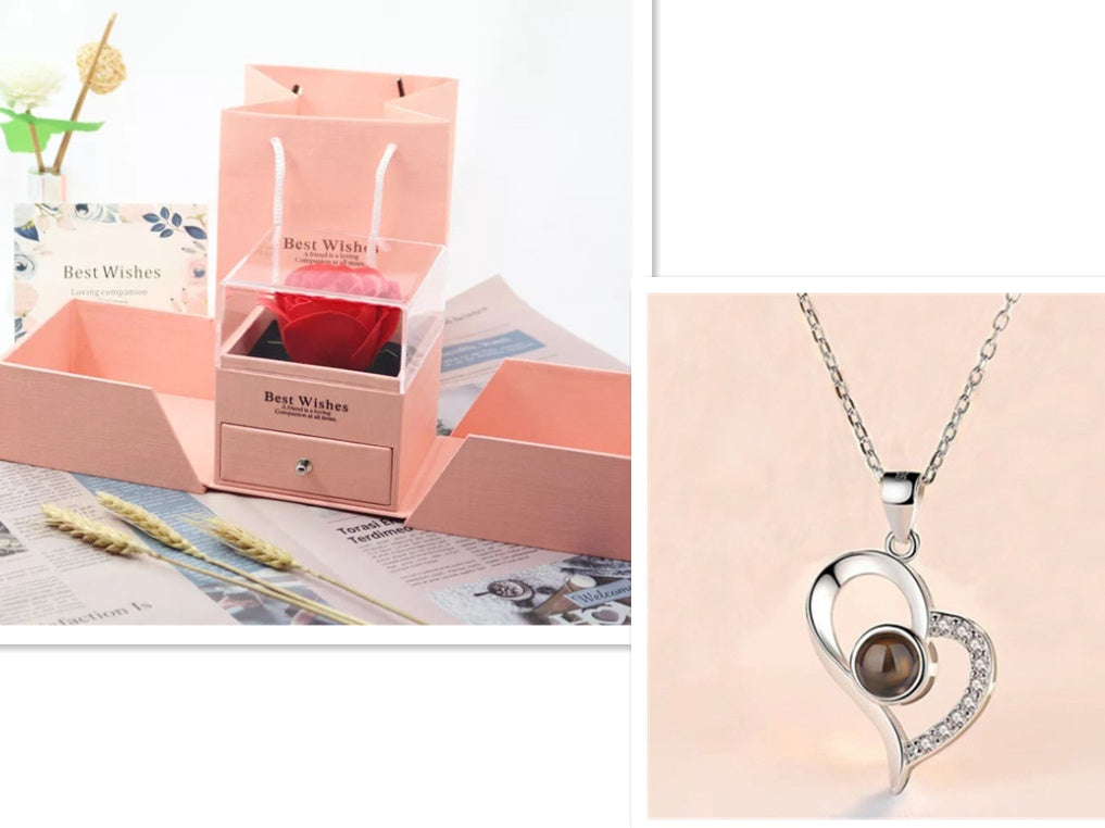 Hot Valentine's Day Gifts Metal Rose Jewelry Gift Box Necklace For Wedding Girlfriend Necklace Gifts - 𝓢𝓱𝓸𝓹𝓵𝓮𝓬𝔂