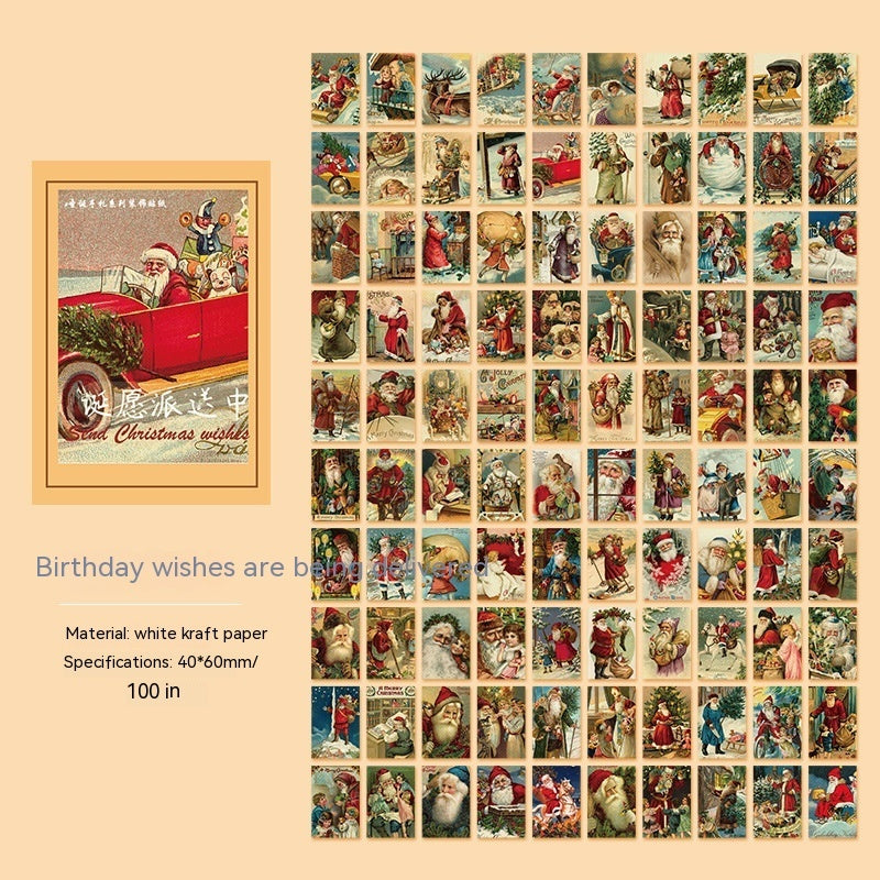 Christmas Handwriting Small Book 100 Mini Paper Notes