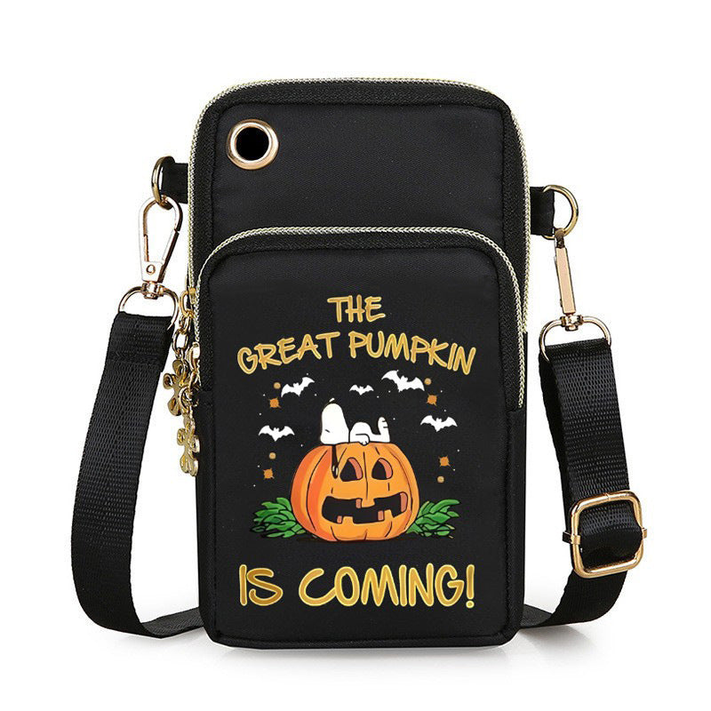 Halloween Pumpkin Pattern Phone Bag Coin Wallet Cute Mini Crossbody Shoulder Bags For Kids Women - 𝓢𝓱𝓸𝓹𝓵𝓮𝓬𝔂