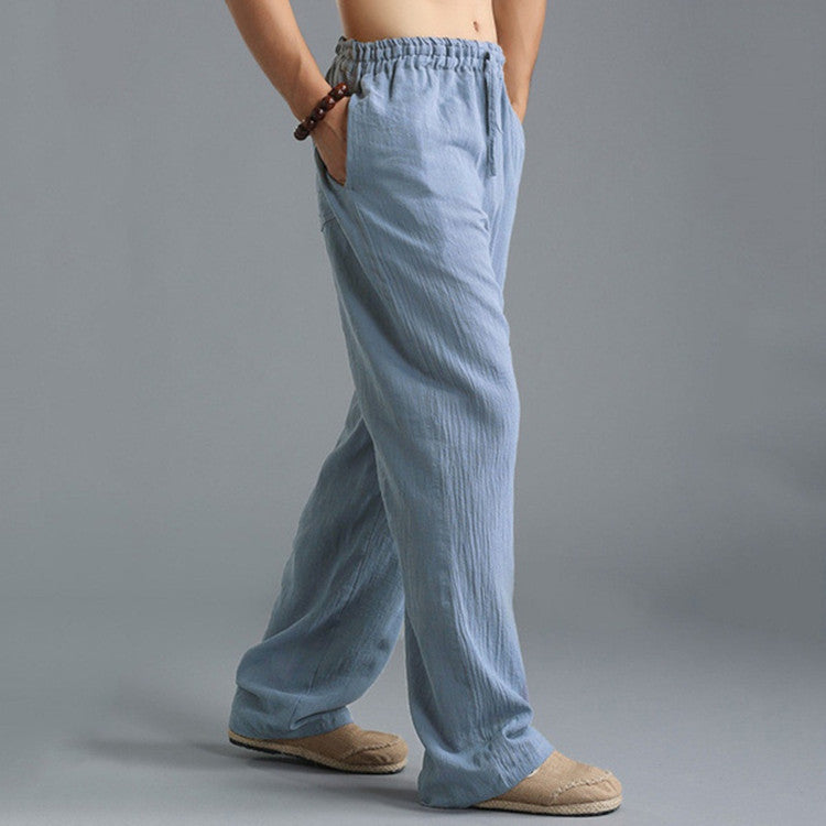 Men's Breathable Linen Loose Casual Sports Pants - 𝓢𝓱𝓸𝓹𝓵𝓮𝓬𝔂