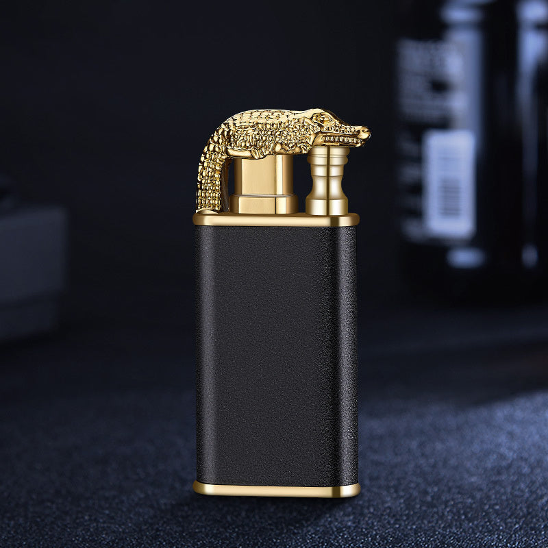 Creative Blue Flame Lighter Dolphin Dragon Tiger Double Fire Metal Winproof Lighter Inflatable Lighter - 𝓢𝓱𝓸𝓹𝓵𝓮𝓬𝔂
