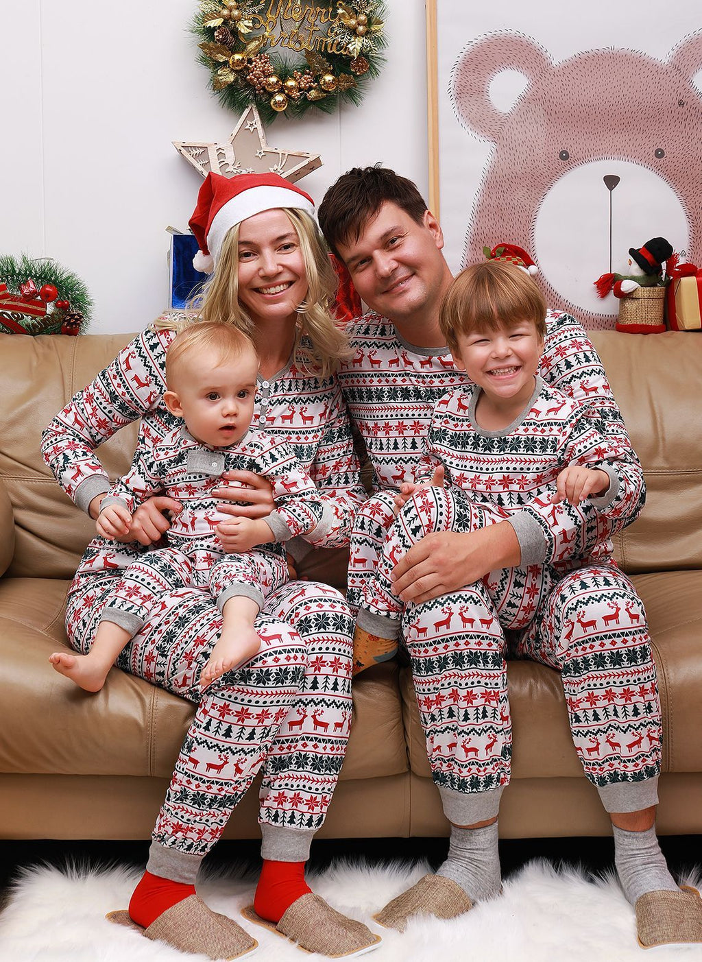 Christmas Pajamas Family Matching New Year Father Mother Kids Baby Look Clothes Set Dad Mom And Daughter Son Pyjamas Outfit - 𝓢𝓱𝓸𝓹𝓵𝓮𝓬𝔂