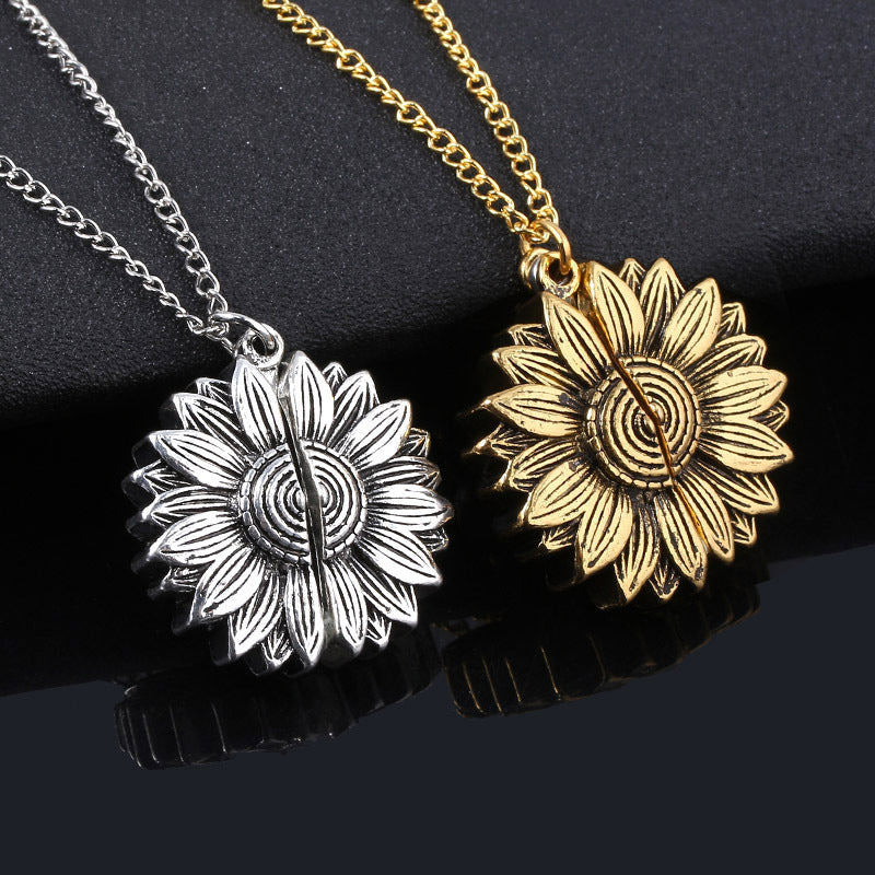 You Are My Sunshine Sunflower Necklace Women Men - 𝓢𝓱𝓸𝓹𝓵𝓮𝓬𝔂