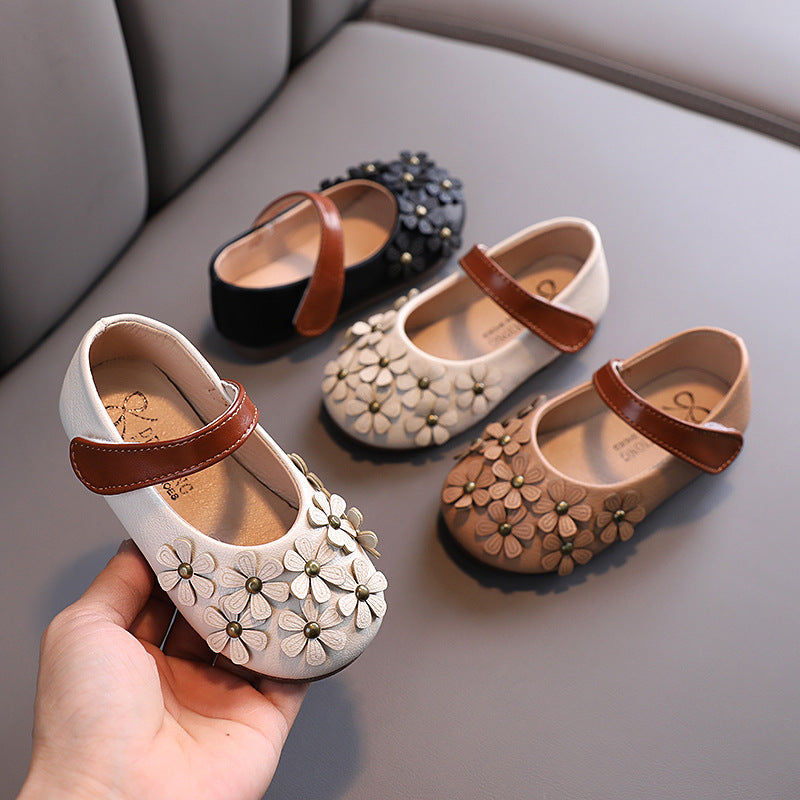 Girls' Small Leather Shoes, Female Babies, Flower Single Shoes, Soft Soles, Little Girls - 𝓢𝓱𝓸𝓹𝓵𝓮𝓬𝔂