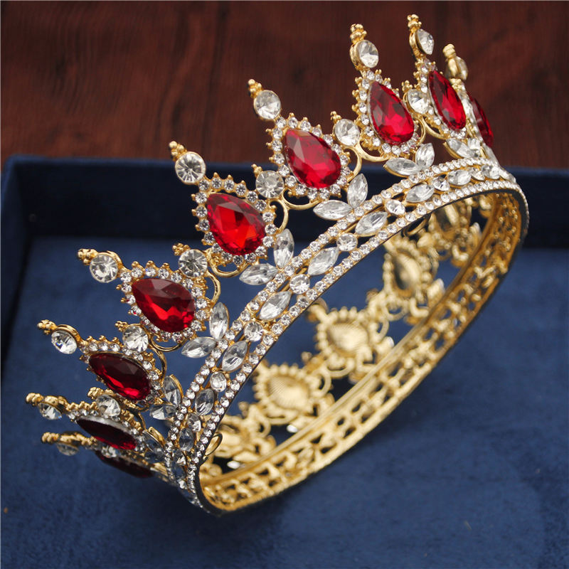 Full Crown Bridal Tiara Crown Wedding Diadem Bridal Round Crown - 𝓢𝓱𝓸𝓹𝓵𝓮𝓬𝔂