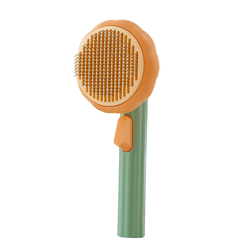 New Pet Cat Brush Hot Selling Hand-held Steel Wire Self-cleaning Comb Looper For Hair Removal - 𝓢𝓱𝓸𝓹𝓵𝓮𝓬𝔂
