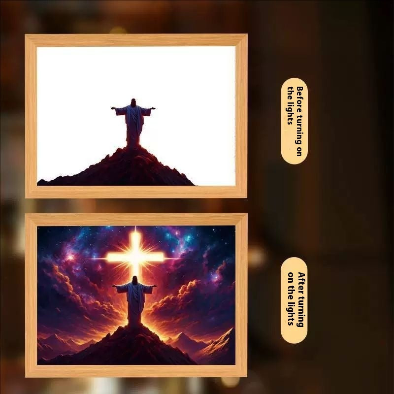 Cross Redemption Garden Sea Home Light Painting - 𝓢𝓱𝓸𝓹𝓵𝓮𝓬𝔂