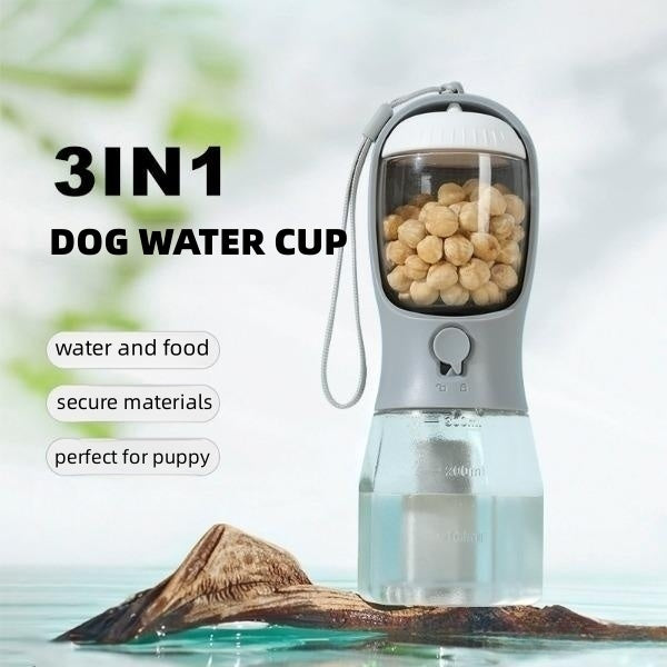 Dog Water Cup Drinking Food Garbage Bag Three-in-one Portable Small Multi-functional Pet Cups Pets Supplies - 𝓢𝓱𝓸𝓹𝓵𝓮𝓬𝔂