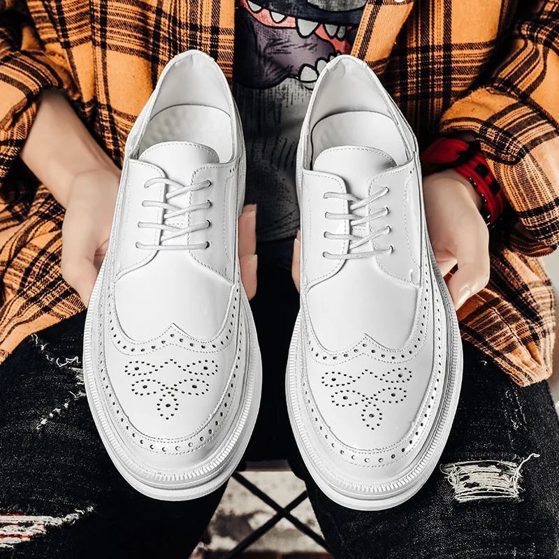 Mens Business Casual Korean Style Trendy British Mens Shoes - 𝓢𝓱𝓸𝓹𝓵𝓮𝓬𝔂