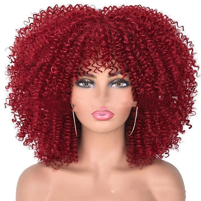 Small Curly Hair Rose Mesh Synthetic Headgear - 𝓢𝓱𝓸𝓹𝓵𝓮𝓬𝔂