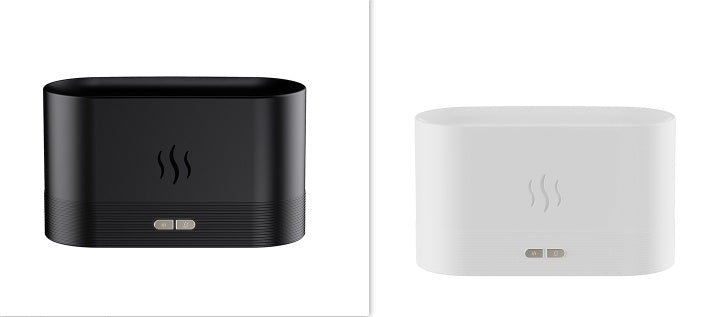 Aroma Diffuser With Flame Light Mist Humidifier Aromatherapy Diffuser With Waterless Auto-Off Protection For Spa Home Yoga Office - 𝓢𝓱𝓸𝓹𝓵𝓮𝓬𝔂