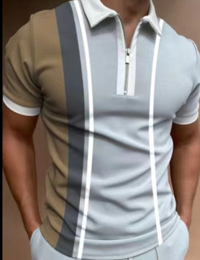 Men's POLO Shirt Striped Printed Short Sleeve T-Shirt Lapel Shirt - 𝓢𝓱𝓸𝓹𝓵𝓮𝓬𝔂