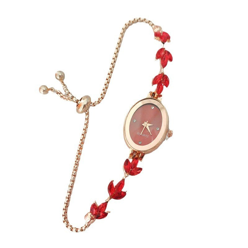 Wheat Diamond Women's Watch Free Adjustment Pull-out Women's - 𝓢𝓱𝓸𝓹𝓵𝓮𝓬𝔂