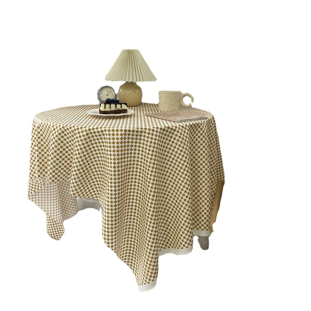 Yellow Checkered Contrast Color Tablecloth - 𝓢𝓱𝓸𝓹𝓵𝓮𝓬𝔂