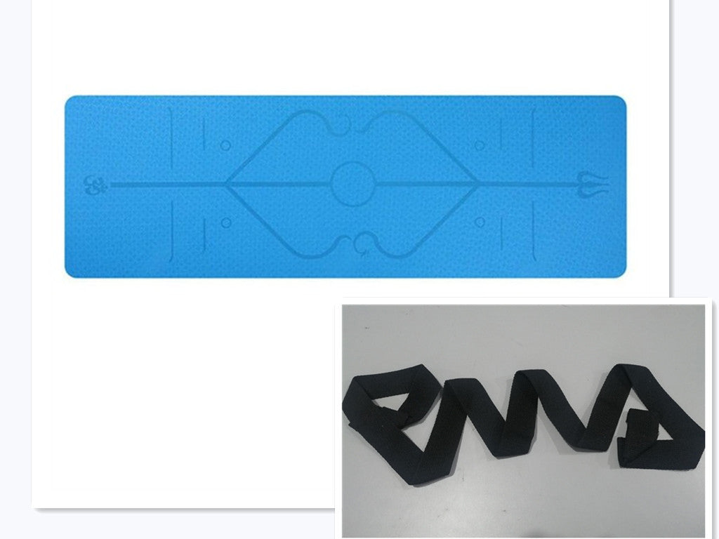 Non Slip TPE Yoga Mat Position Line Beginner - 𝓢𝓱𝓸𝓹𝓵𝓮𝓬𝔂