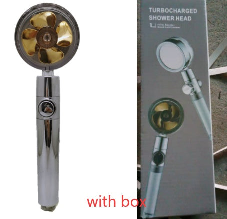 Shower Head Water Saving Flow 360 Degrees Rotating With Small Fan ABS Rain High Pressure Spray Nozzle Bathroom Accessories - 𝓢𝓱𝓸𝓹𝓵𝓮𝓬𝔂