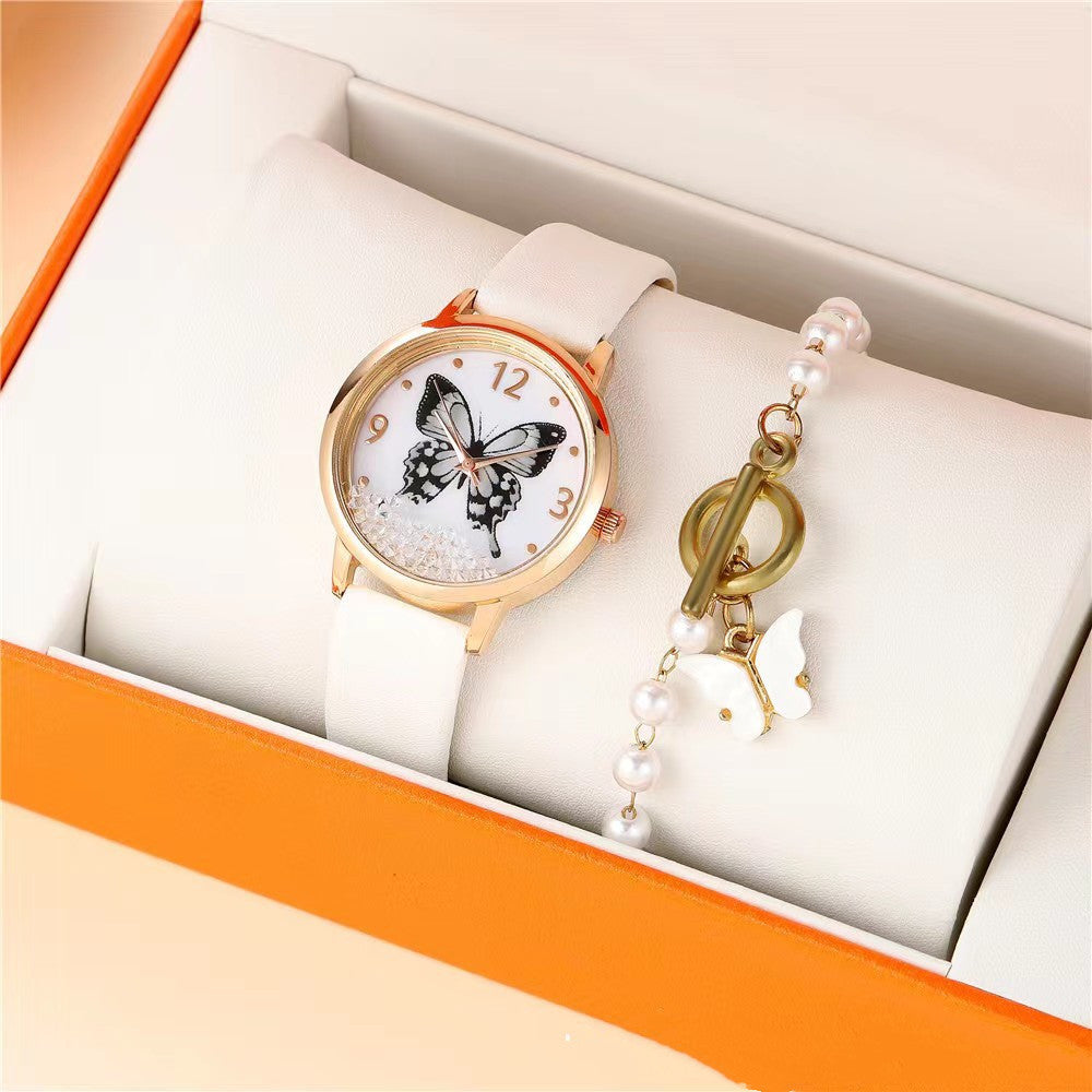 Women's Fashion Numbers Rhinestone Butterfly Quartz Watch - 𝓢𝓱𝓸𝓹𝓵𝓮𝓬𝔂