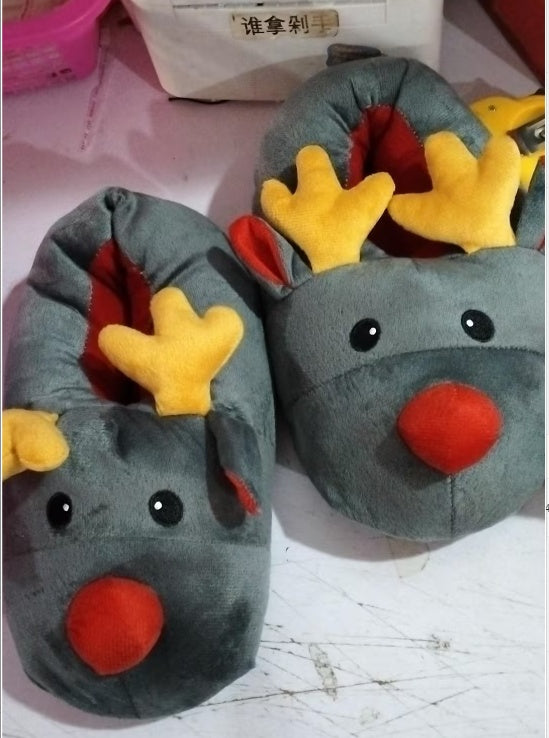 Christmas Shoes Cute Elk Home Slippers - 𝓢𝓱𝓸𝓹𝓵𝓮𝓬𝔂