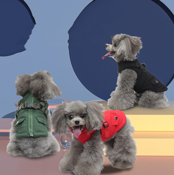 Pet Winter Cotton Dog Clothes Zipper Jacket Dog Supplies - 𝓢𝓱𝓸𝓹𝓵𝓮𝓬𝔂